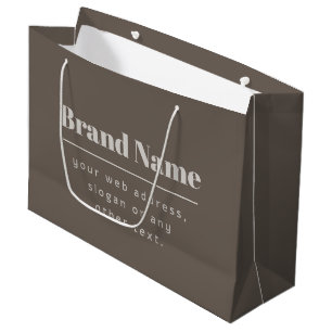 Kühne moderne dunkle und hellbeige Marke oder Unte Große Geschenktüte