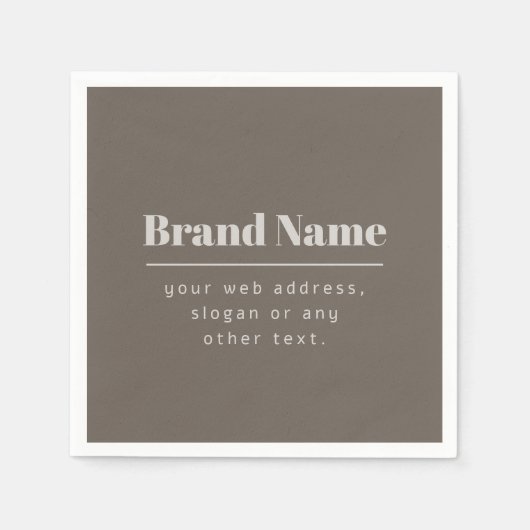 Kühne moderne dunkle und hellbeige Marke oder Unte Serviette (Vorderseite)