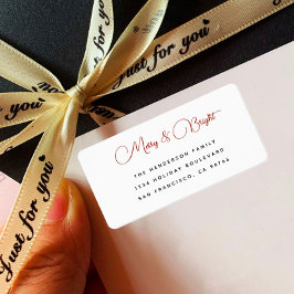 Kühne moderne, einfache, fröhliche und helle Rücks Adressaufkleber