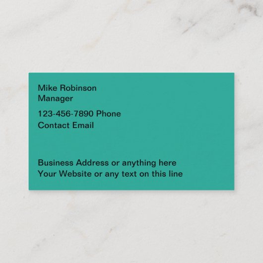 Kühne moderne, einfache Lieferantenkarten Visitenkarte (Rückseite)