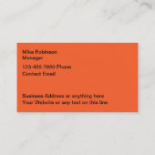 Kühne moderne, einfache Lieferantenkarten Visitenkarte (Rückseite)