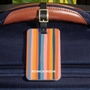 Kühne moderne, einfache Streifen farbenfroh CUSTOM Gepäckanhänger