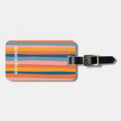 Kühne moderne, einfache Streifen farbenfroh CUSTOM Gepäckanhänger (Vorderseite horizontal)
