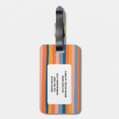 Kühne moderne, einfache Streifen farbenfroh CUSTOM Gepäckanhänger (Rückseite vertikal)