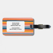 Kühne moderne, einfache Streifen farbenfroh CUSTOM Gepäckanhänger (Rückseite horizontal)