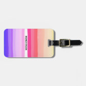 Kühne moderne, einfache Streifen farbenfroh CUSTOM Gepäckanhänger (Vorderseite horizontal)