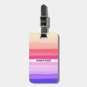 Kühne moderne, einfache Streifen farbenfroh CUSTOM Gepäckanhänger (Vorderseite vertikal)