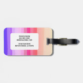 Kühne moderne, einfache Streifen farbenfroh CUSTOM Gepäckanhänger (Rückseite horizontal)