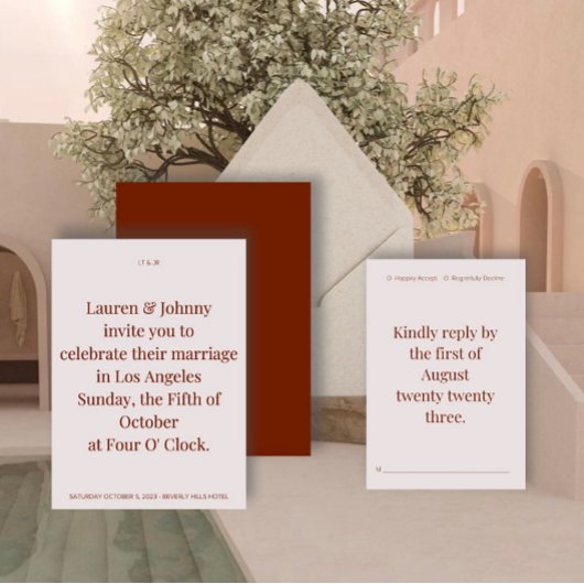 kühne, moderne Einladung zur Hochzeit II