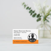 Kühne moderne Elektroskarten Visitenkarte (Stehend Vorderseite)