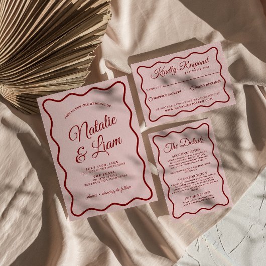 kühne moderne farbenfrohe Whimsical Retro Funky We Einladung