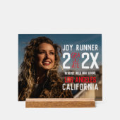 Kühne moderne Foto High School Abschluss Acrylschild (Vorderseite)