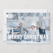 Kühne moderne frohe Weihnachten Big Foto Card