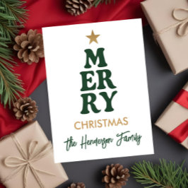 kühne moderne frohe Weihnachten Postkarte