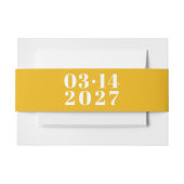 kühne, moderne, gelbe und lebendige Hochzeitseinla Einladungsbanderole (Vorderseite Beispiel)