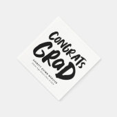 Kühne moderne Glückwunsch grad personalisierter Ab Serviette (Ecke)