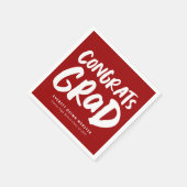 Kühne moderne Glückwunsch Graduiertenkrönung Party Serviette (Ecke)