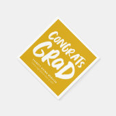 Kühne moderne Glückwünsche graben goldgelben Absch Serviette (Ecke)