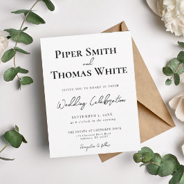kühne, moderne Hochzeitseinladung | MINIMALISTISCH Einladung