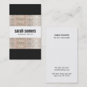 Kühne moderne Imitate Silver Sequin Beauty Salon Visitenkarte (Vorne/Hinten)