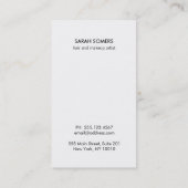 Kühne moderne Imitate Silver Sequin Beauty Salon Visitenkarte (Rückseite)