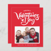 Kühne moderne kalligraphische Foto Valentinstag Ta (Vorne/Hinten)