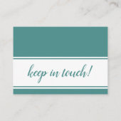 Kühne, moderne Karten in Aquamarin und weiß (Rückseite)