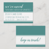 Kühne, moderne Karten in Aquamarin und weiß (Vorne/Hinten)