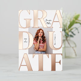 Kühne moderne klassische Foto Abschluss Einladung