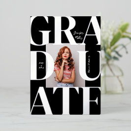 Kühne moderne klassische Foto Abschluss Einladung