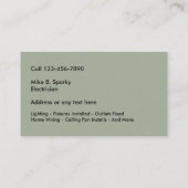 Kühne moderne Konstruktion Visitenkarte (Rückseite)