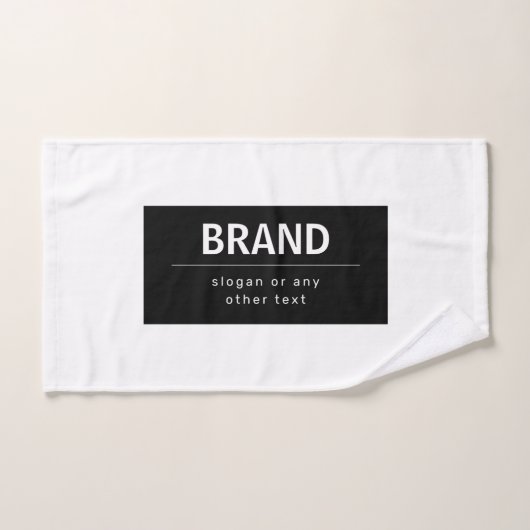Kühne, moderne Marke oder Firmenname | Schwarz/Wei Badhandtuch Set (Handtuch)
