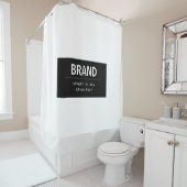 Kühne, moderne Marke oder Firmenname | Schwarz/Wei Duschvorhang (Beispiel)