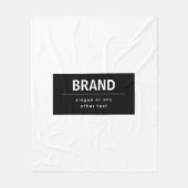 Kühne, moderne Marke oder Firmenname | Schwarz/Wei Fleecedecke (Vorderseite)