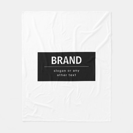 Kühne, moderne Marke oder Firmenname | Schwarz/Wei Fleecedecke (Vorderseite)