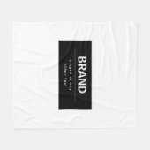 Kühne, moderne Marke oder Firmenname | Schwarz/Wei Fleecedecke (Vorderseite (Horizontal))