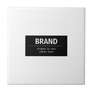 Kühne, moderne Marke oder Firmenname   Schwarz/Wei Fliese