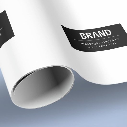 Kühne, moderne Marke oder Firmenname | Schwarz/Wei Geschenkpapier