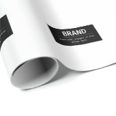 Kühne, moderne Marke oder Firmenname | Schwarz/Wei Geschenkpapier (Rolleneckpunkt)