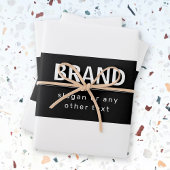 Kühne, moderne Marke oder Firmenname | Schwarz/Wei Geschenkpapier Set