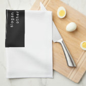 Kühne, moderne Marke oder Firmenname | Schwarz/Wei Geschirrtuch (Viertel Falte)