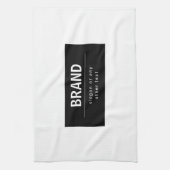 Kühne, moderne Marke oder Firmenname | Schwarz/Wei Geschirrtuch (Vertikal)
