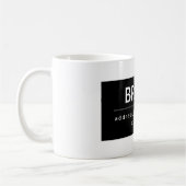 Kühne, moderne Marke oder Firmenname | Schwarz/Wei Kaffeetasse (Links)
