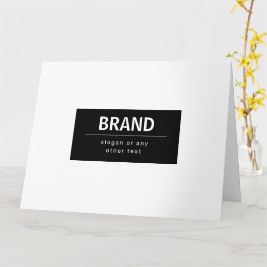 Kühne, moderne Marke oder Firmenname | Schwarz/Wei Karte (Gelbe Blume)