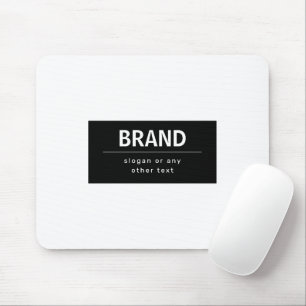 Kühne, moderne Marke oder Firmenname   Schwarz/Wei Mousepad
