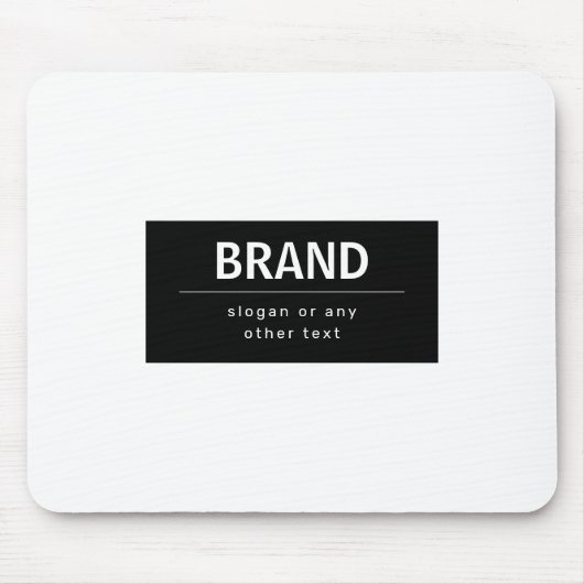 Kühne, moderne Marke oder Firmenname | Schwarz/Wei Mousepad (Vorne)