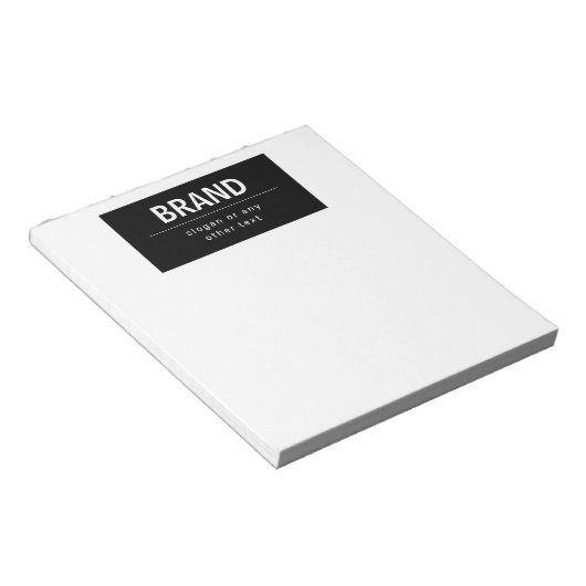 Kühne, moderne Marke oder Firmenname | Schwarz/Wei Notizblock (angewinkelt)