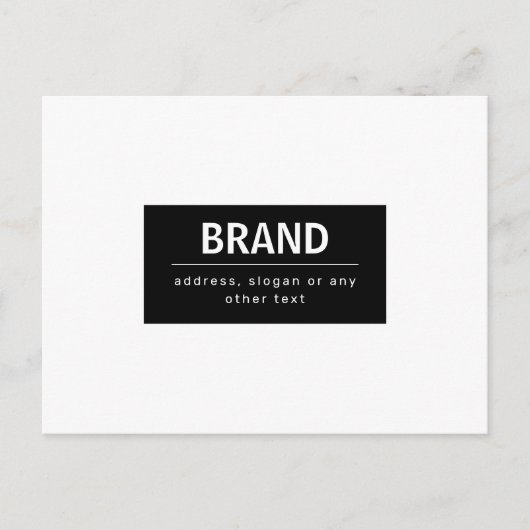 Kühne, moderne Marke oder Firmenname | Schwarz/Wei Postkarte (Vorderseite)