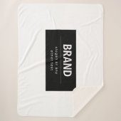 Kühne, moderne Marke oder Firmenname | Schwarz/Wei Sherpadecke (Vorderseite)