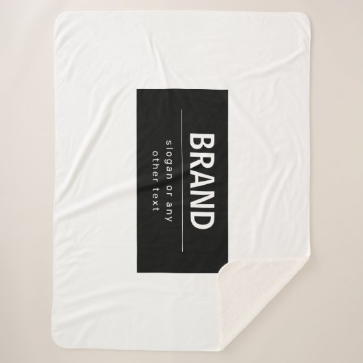 Kühne, moderne Marke oder Firmenname | Schwarz/Wei Sherpadecke (Vorderseite)